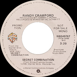 Randy Crawford Secret Combination USED VINYL 7INCH 45 RPM SINGLE PROMO STEREO MONO
