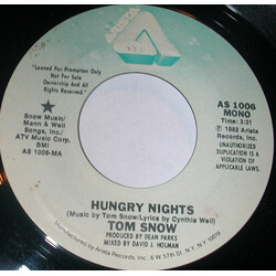 Tom Snow Hungry Nights USED VINYL 7INCH 45 RPM PROMO STYRENE STEREO MONO