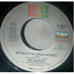 Hot Chocolate Are You Getting Enough Happiness / One Night's Not Enough USED VINYL 7INCH 45 RPM
