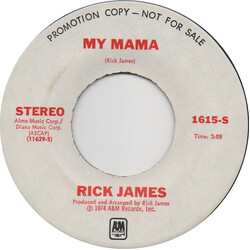 Rick James My Mama USED VINYL 7INCH 45 RPM SINGLE PROMO STEREO MONO