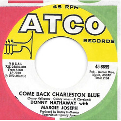 Donny Hathaway / Margie Joseph Come Back Charleston Blue USED VINYL 7INCH 45 RPM SINGLE