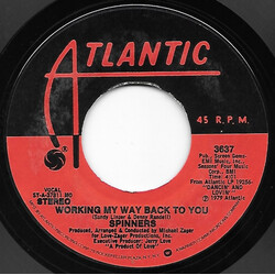 Spinners Working My Way Back To You / Disco Ride USED VINYL 7INCH 45 RPM STYRENE