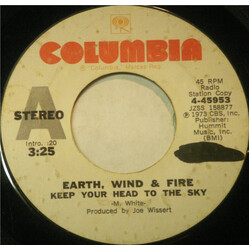 Earth, Wind & Fire Keep Your Head To The Sky USED VINYL 7INCH 45 RPM SINGLE PROMO