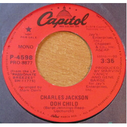 Chuck Jackson (2) Ooh Child USED VINYL 7INCH SINGLE PROMO