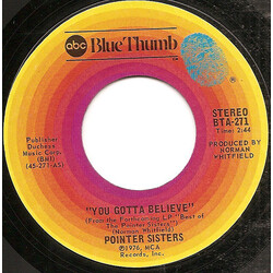 Pointer Sisters You Gotta Believe USED VINYL 7INCH 45 RPM