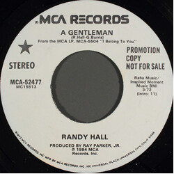 Randy Hall A Gentleman USED VINYL 7INCH 45 RPM PROMO