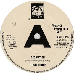 Rush Hour (8) Dedication USED VINYL 7INCH PROMO