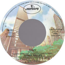 Esther Phillips Crazy / Cry To Me USED VINYL 7INCH