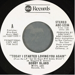 Bobby Bland Today I Started Loving You Again USED VINYL 7INCH 45 RPM SINGLE PROMO