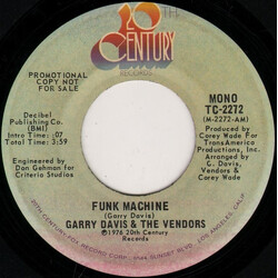 Garry Davis / The Vendors Funk Machine USED VINYL 7INCH 45 RPM PROMO STEREO MONO