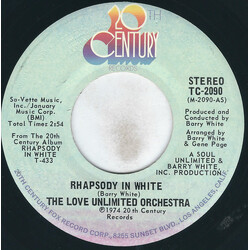 Love Unlimited Orchestra Rhapsody In White / Barry's Theme USED VINYL 7INCH 45 RPM SINGLE