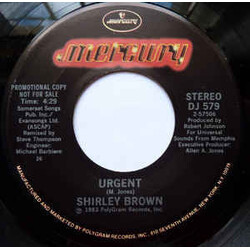 Shirley Brown Urgent USED VINYL 7INCH 45 RPM PROMO