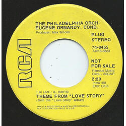 The Philadelphia Orchestra Love Theme From "Romeo And Juliet" / Theme From "Love Story" USED VINYL 7INCH 45 RPM PROMO