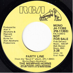 The Memphis Horns Party Line USED VINYL 7INCH PROMO 45 RPM