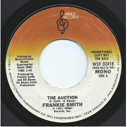 Frankie Smith The Auction USED VINYL 7INCH 45 RPM SINGLE PROMO STEREO MONO