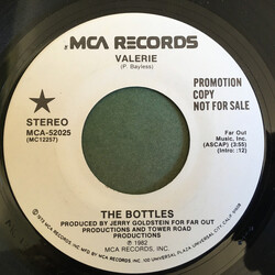 The Bottles valerie USED VINYL 7INCH 45 RPM PROMO