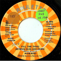 Whirlwind Full Time Thing (Between Dusk And Dawn) USED VINYL 7INCH 45 RPM PROMO STEREO