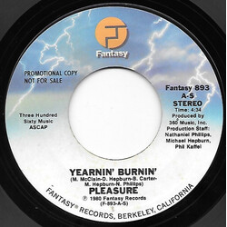 Pleasure (4) Yearnin' Burnin' USED VINYL 7INCH 45 RPM SINGLE PROMO