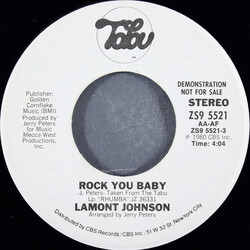 Lamont Johnson Rock You Baby USED VINYL 7INCH 45 RPM PROMO STEREO