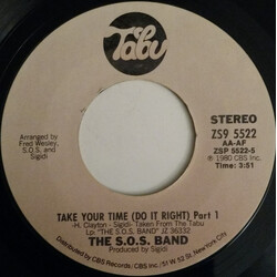 The S.O.S. Band Take Your Time (Do It Right) USED VINYL 7INCH 45 RPM STYRENE STEREO