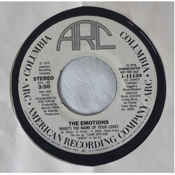 The Emotions What's The Name Of Your Love? USED VINYL 7INCH 45 RPM SINGLE PROMO STEREO