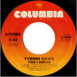 Tyrone Davis This I Swear / Givin' Myself To You USED VINYL 7INCH 45 RPM SINGLE