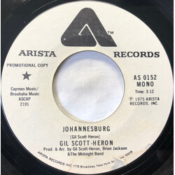 Gil Scott-Heron Johannesburg USED VINYL 7INCH 45 RPM PROMO STYRENE STEREO MONO