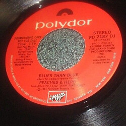 Peaches & Herb Bluer Than Blue USED VINYL 7INCH 45 RPM SINGLE STEREO PROMO
