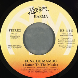 Karma (9) Funk De Mambo (Dance To The Music) USED VINYL 7INCH 45 RPM PROMO STEREO