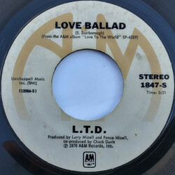 L.T.D. Love Ballad / Let The Music Keep Playing USED VINYL 7INCH 45 RPM STYRENE STEREO