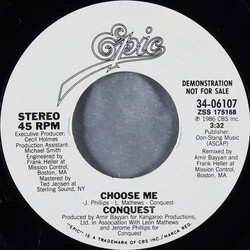 Conquest Choose Me USED VINYL 7INCH 45 RPM PROMO STYRENE STEREO