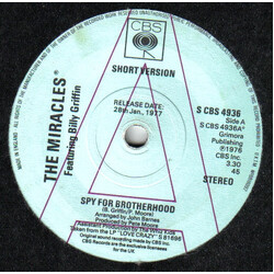 The Miracles / Billy Griffin Spy For Brotherhood USED VINYL 7INCH SINGLE 45 RPM PROMO