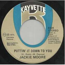 Jackie Moore Puttin' It Down To You / Never Is Forever USED VINYL 7INCH 45 RPM SINGLE