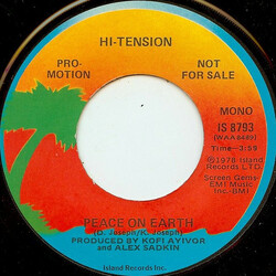 Hi-Tension Peace On Earth USED VINYL 7INCH 45 RPM PROMO STEREO MONO
