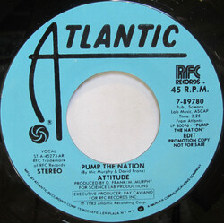 Attitude Pump The Nation USED VINYL 7INCH 45 RPM PROMO