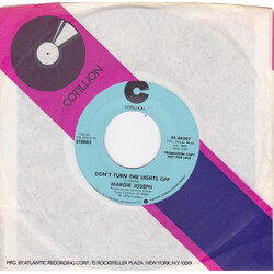 Margie Joseph Don't Turn The Lights Off USED VINYL 7INCH SINGLE 45 RPM PROMO