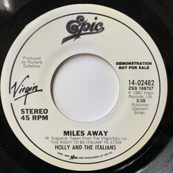 Holly And The Italians Miles Away USED VINYL 7INCH 45 RPM PROMO STEREO