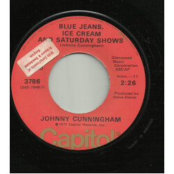 Johnny Cunningham Blue Jeans, Ice Cream and Saturday Shows USED VINYL 7INCH 45 RPM SINGLE