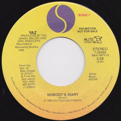 Yazoo Nobody's Diary USED VINYL 7INCH SINGLE 45 RPM PROMO STEREO MONO