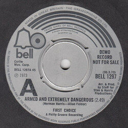 First Choice Armed And Extremely Dangerous USED VINYL 7INCH 45 RPM SINGLE PROMO