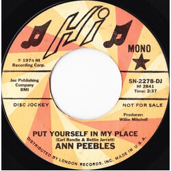 Ann Peebles Put Yourself In My Place USED VINYL 7INCH 45 RPM PROMO