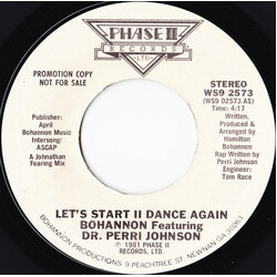 Hamilton Bohannon / Dr. Perri Johnson Let's Start II Dance Again USED VINYL 7INCH 45 RPM SINGLE PROMO
