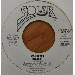 The Whispers Tonight USED VINYL 7INCH 45 RPM PROMO STEREO MONO