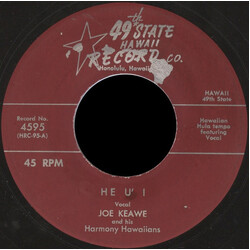 Joe Keawe's Harmony Hawaiians / John Kameaaloha Almeida's Hawaiians He U'i / Hii Lawe USED VINYL 7INCH 45 RPM SINGLE