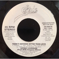 Luther Vandross / Gregory Hines There's Nothing Better Than Love USED VINYL 7INCH 45 RPM SINGLE PROMO