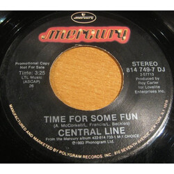 Central Line Time For Some Fun USED VINYL 7INCH 45 RPM PROMO