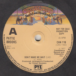 Pattie Brooks Don't Make Me Wait Vinyl 7" USED