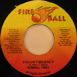 Admiral Tibet Couldn't Believe It USED VINYL 7INCH 45 RPM