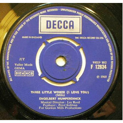 Engelbert Humperdinck Three Little Words (I Love You) / Les Bicyclettes De Belsize USED VINYL 7INCH 45 RPM
