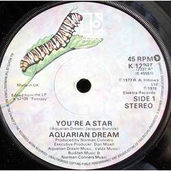 Aquarian Dream (2) You're A Star USED VINYL 7INCH 45 RPM SINGLE STEREO